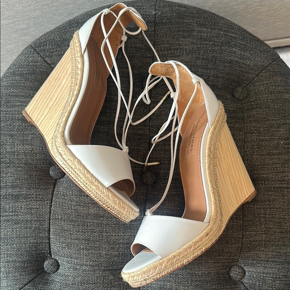 Aquazzura white Espadrille Wedge Sandals - Picture 15 of 15